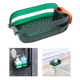 Maxbell Faucet Drain Rack Dish Cloth Hanger Accessories for Kitchen Sinks Rag Soap dark green