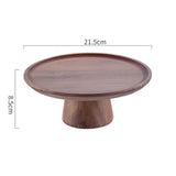 Maxbell Wood Cake Stand Dessert Display Plate Serving Tray for Table Pies Wedding L