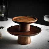 Maxbell Wood Cake Stand Dessert Display Plate Serving Tray for Table Pies Wedding L