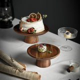 Maxbell Wood Cake Stand Dessert Display Plate Serving Tray for Table Pies Wedding L