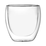 Maxbell 6x Double Walled Glass Coffee Cups Clear 80ml for coffee Cappuccinos