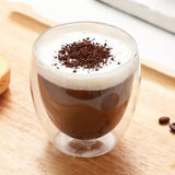 Maxbell 6x Double Walled Glass Coffee Cups Clear 80ml for coffee Cappuccinos