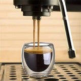Maxbell 6x Double Walled Glass Coffee Cups Clear 80ml for coffee Cappuccinos