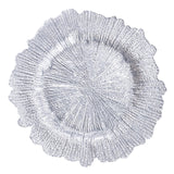 Maxbell Glass Plate Decorative Tray Fruit Plate for Party Events Dinner Decor Argent