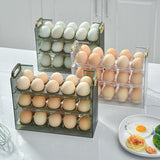 Maxbell Egg Tray Egg Fresh Storage 30 Grid Egg Holder for Fridge Table Green