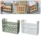 Maxbell Egg Tray Egg Fresh Storage 30 Grid Egg Holder for Fridge Table Green