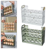 Maxbell Egg Tray Egg Fresh Storage 30 Grid Egg Holder for Fridge Table Green