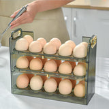 Maxbell Egg Tray Egg Fresh Storage 30 Grid Egg Holder for Fridge Table Green