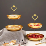 Maxbell Snack Tray 2 Tier Cupcake Stand Cosmetic Storage Rack for Party Desktop Aureate