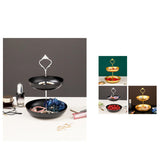 Maxbell Snack Tray 2 Tier Cupcake Stand Cosmetic Storage Rack for Party Desktop Aureate