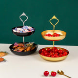 Maxbell Snack Tray 2 Tier Cupcake Stand Cosmetic Storage Rack for Party Desktop Aureate