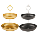 Maxbell Snack Tray 2 Tier Cupcake Stand Cosmetic Storage Rack for Party Desktop Aureate