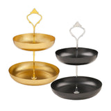 Maxbell Snack Tray 2 Tier Cupcake Stand Cosmetic Storage Rack for Party Desktop Aureate