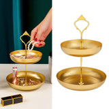Maxbell Snack Tray 2 Tier Cupcake Stand Cosmetic Storage Rack for Party Desktop Aureate