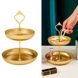Maxbell Snack Tray 2 Tier Cupcake Stand Cosmetic Storage Rack for Party Desktop Aureate