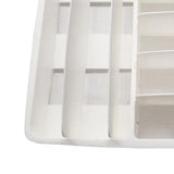 Maxbell Lid Organizer Dish Drainer Expandable Adjustable Draining for Food Container white