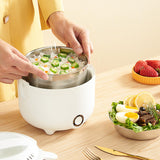 Maxbell Upgraded Electric Heating Lunch Box Stainless Steel for Truck Worker Outdoor White