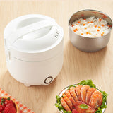 Maxbell Upgraded Electric Heating Lunch Box Stainless Steel for Truck Worker Outdoor White
