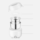 Maxbell Upgraded Electric Heating Lunch Box Stainless Steel for Truck Worker Outdoor White