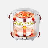 Maxbell Upgraded Electric Heating Lunch Box Stainless Steel for Truck Worker Outdoor White