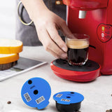 Maxbell Coffee Capsule Pod Refillable Pod W/ Brush for Machine Office 60ml with white color spoon