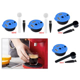 Maxbell Coffee Capsule Pod Refillable Pod W/ Brush for Machine Office 60ml with white color spoon