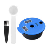 Maxbell Coffee Capsule Pod Refillable Pod W/ Brush for Machine Office 60ml with white color spoon