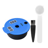 Maxbell Coffee Capsule Pod Refillable Pod W/ Brush for Machine Office 60ml with white color spoon