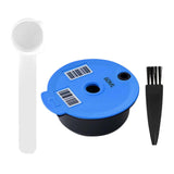 Maxbell Coffee Capsule Pod Refillable Pod W/ Brush for Machine Office 60ml with white color spoon