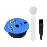 Maxbell Coffee Capsule Pod Refillable Pod W/ Brush for Machine Office 60ml with white color spoon