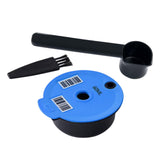 Maxbell Coffee Capsule Pod Refillable Pod W/ Brush for Machine Office 60ml with black spoon