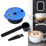 Maxbell Coffee Capsule Pod Refillable Pod W/ Brush for Machine Office 60ml with black spoon