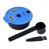 Maxbell Coffee Capsule Pod Refillable Pod W/ Brush for Machine Office 180ml with black spoon
