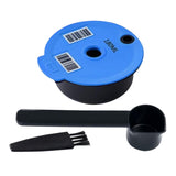 Maxbell Coffee Capsule Pod Refillable Pod W/ Brush for Machine Office 180ml with black spoon