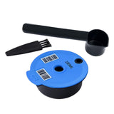 Maxbell Coffee Capsule Pod Refillable Pod W/ Brush for Machine Office 180ml with black spoon