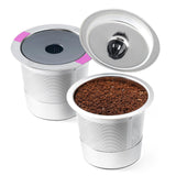 Maxbell 2 Pieces Reusable Coffee Pod Capsule Single Serve for Coffee Makers Two Single Holes