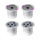 Maxbell 2 Pieces Reusable Coffee Pod Capsule Single Serve for Coffee Makers Two Single Holes