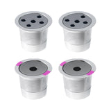 Maxbell 2 Pieces Reusable Coffee Pod Capsule Single Serve for Coffee Makers Two Single Holes