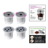 Maxbell 2 Pieces Reusable Coffee Pod Capsule Single Serve for Coffee Makers Two Single Holes