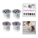Maxbell 2 Pieces Reusable Coffee Pod Capsule Single Serve for Coffee Makers Two Single Holes