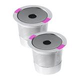 Maxbell 2 Pieces Reusable Coffee Pod Capsule Single Serve for Coffee Makers Two Single Holes