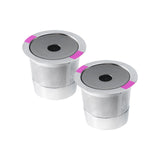 Maxbell 2 Pieces Reusable Coffee Pod Capsule Single Serve for Coffee Makers Two Single Holes
