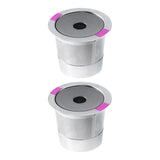 Maxbell 2 Pieces Reusable Coffee Pod Capsule Single Serve for Coffee Makers Two Single Holes