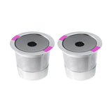 Maxbell 2 Pieces Reusable Coffee Pod Capsule Single Serve for Coffee Makers Two Single Holes