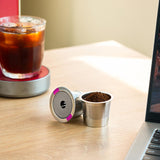 Maxbell 2 Pieces Reusable Coffee Pod Capsule Single Serve for Coffee Makers Two Single Holes