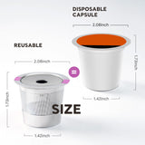 Maxbell 2 Pieces Reusable Coffee Pod Capsule Single Serve for Coffee Makers Two Single Holes