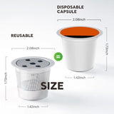 Maxbell 2 Pieces Reusable Coffee Pod Capsule Single Serve for Coffee Makers Five Single Holes