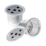 Maxbell 2 Pieces Reusable Coffee Pod Capsule Single Serve for Coffee Makers Five Single Holes