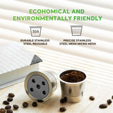 Maxbell 2 Pieces Reusable Coffee Pod Capsule Single Serve for Coffee Makers Five Single Holes