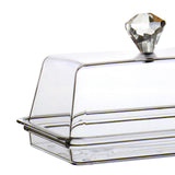 Maxbell Clear Cheese Server Storage Keeper Tray with Cover Butter Holder S